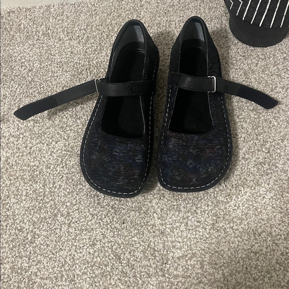 Stylish Black Women's Shoes Alegria Belle Desert Black Leather Mary size 10.5 - Picture 6 of 11